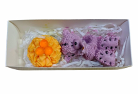 МЫЛО ручной работы "МИШКА ТЭДДИ с КЕКСОМ" Набор  100г.