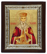 ВОЛОДИМИР   ↕17см ↔15см МДФ Шовкографія Срібло Сусальне золото Емаль Греція