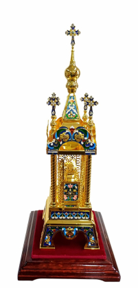 ДАРОЗБЕРІГАЛЬНИЦЯ    ↑60см ⟷17.5см   з ковпаком Позолота Емаль