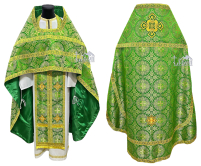 Облачение священника   Зеленая 58р/д155см   Парча "Кругверть"