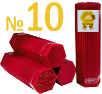 2кгСвечи 100%ВОСКОВЫЕ Красные №10   Количество-50шт     БЕЗ СКИДОК!