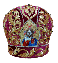 МИТРА   Бордовая   Размер 60   Велюр Вышивка 