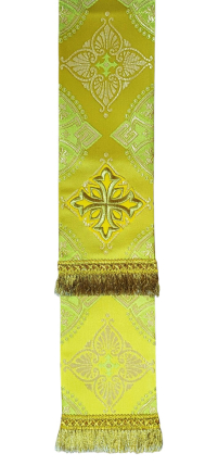 ЗАКЛАДКА для ЄВАНГЕЛІЄ Жовта 12/140см Парча 