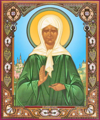 Літографія  18/15см  МАТРОНА  Церковнослов'янська мова