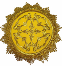 ПІДСТАВКА під підсвічник Жовта 18см Габардин Вишивка