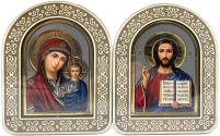 Пара Вседержитель Казанська   ↕11см ↔8,5см ДСП Літографія