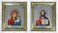 Пара Вседержитель  Казанська   ↕30,5см ↔26,5см Літографія   №852