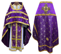 Облачення священника   Фіолетова 56р/д155см   Парча "Мармурове напилення"   