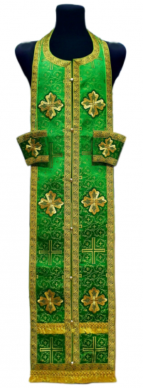 Требний набір ЄПИТРАХИЛЬ і ПОРУЧІ Зелений Парча