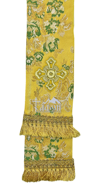 ЗАКЛАДКА для ЄВАНГЕЛІЄ Жовта 9/140см Парча 