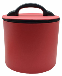 СУМКА для МИТРЫ  ↑26см, Ø28см Эко-кожа КРАСНАЯ