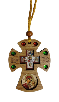 ПІДВІСКА хрест  ↕7см ↔5,2см  Казанська