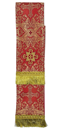 ЗАКЛАДКА для ЄВАНГЕЛІЄ Червона 10/140см Парча
