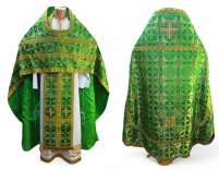 Облачение священника   Зеленое 58р/д155см   Парча "Крест"