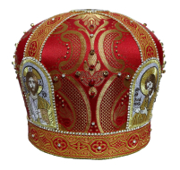 МИТРА   Червона   Розмір 58.5   Парча Вишивка 