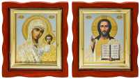 Пара Вседержитель  Казанська   ↕25см ↔22см Літографія   №41-х-5