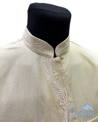 Підрясник грецький   Бежевий 48р   Габардин-льон Вишивка Колос/Виноград