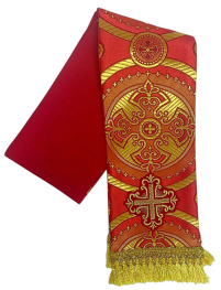 ЗАКЛАДКА для ЄВАНГЕЛІЄ Червона 10/100см Парча 