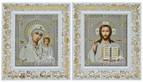 Пара Вседержитель  Казанская   24.5/21.5см   Литография