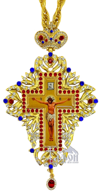 ХРЕСТ Наперсний ↕16см ↔9см Латунь  Китай