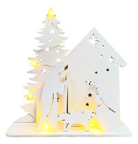 РОЖДЕСТВЕНСКИЙ ВЕРТЕП ↕27см ↔25см↔7см ДВП с подсветкой