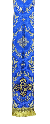 ЗАКЛАДКА для ЄВАНГЕЛІЄ Синя 9/140см Парча