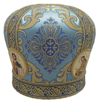 МИТРА   Голубая  Размер 58   Парча  