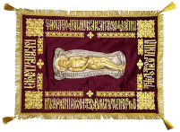 Плащаниця СПАСИТЕЛЬ   Бордова 70/95см Оксамит Вишивка 3D фігура із дерева