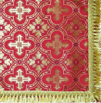 СКАТЕРТЬ   Красная   ↕150см ↔120см   Парча