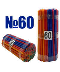 1кгСвічки   РІЗНОКОЛЬОРОВІ  Парафінові №60   Кількість-150шт