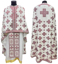 Облачення  Біло-червоне  54р/д145см   Грецький купюр