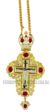ХРЕСТ Наперсний ↕15.5см ↔7.5см Латунь Китай (GR)