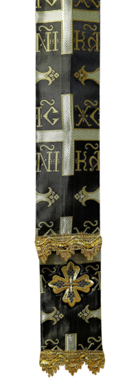 ЗАКЛАДКА для ЄВАНГЕЛІЄ Чорна 10/140см Парча