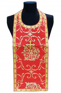 Требний набір ЄПИТРАХИЛЬ і ПОРУЧІ Червоний Парча Короткий