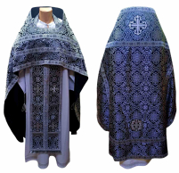 Облачення священника  Чорне 58р/д155см   Парча 