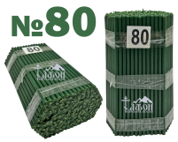 1кгСвечи ПАРАФИНОВЫЕ Зелёные №80КП   Количество-200шт