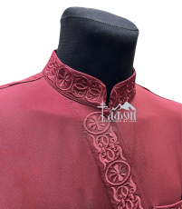 Підрясник грецький   Бордовий 52р   Костюмна тканина "стретч"   Вишивка Хрест