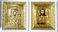 Пара Вседержитель Казанская   38/44см Оклад 