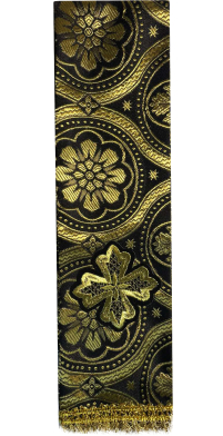 ЗАКЛАДКА для ЄВАНГЕЛІЄ Чорна 9/140см Парча