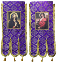 ХОРУГВИ Фиолетовый   ↕120см ↔60см Парча