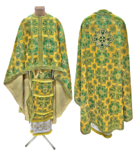 Облачення  Жовто-зелене  54р/д140см   Парча "Римський хрест"