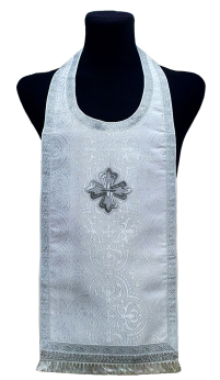 Требный  ЕПИТРАХИЛЬ Белый Парча