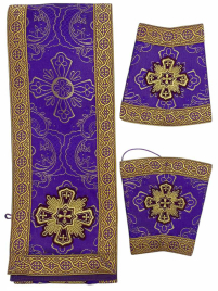 ОРАРЬ і ПОРУЧІ Фіолетові Парча