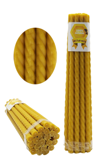 1кг Свечи    100%ВОСКОВЫЕ СПИРАЛЬНЫЕ   Короткие   Количество - 21шт