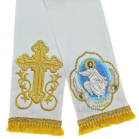 ЗАКЛАДКА для ЄВАНГЕЛІЄ "Вознесіння" Біла 14/140см Габардин Вишивка