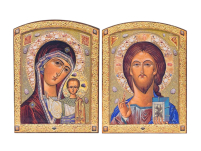 Пара Вседержитель Казанская  ↕20см ↔15см МДФ Полиграфия