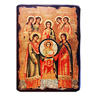 Янголи. Ікони на ДЕРЕВІ, Великі, Під старовину 