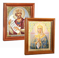 Іменні Ікони ПІД СКЛОМ Пряма рамка 