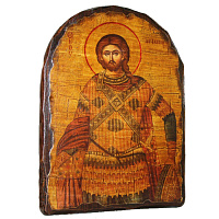 Мужские.  Иконы на ДЕРЕВЕ, Арочные, Большие, Под старину