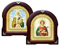 Іменні. Ікони під СКЛОМ Арочна рамка